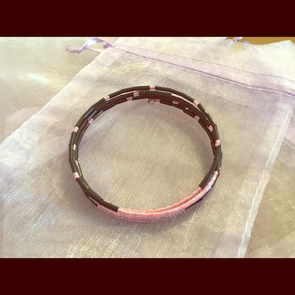 Handmade beaded wrap bracelet